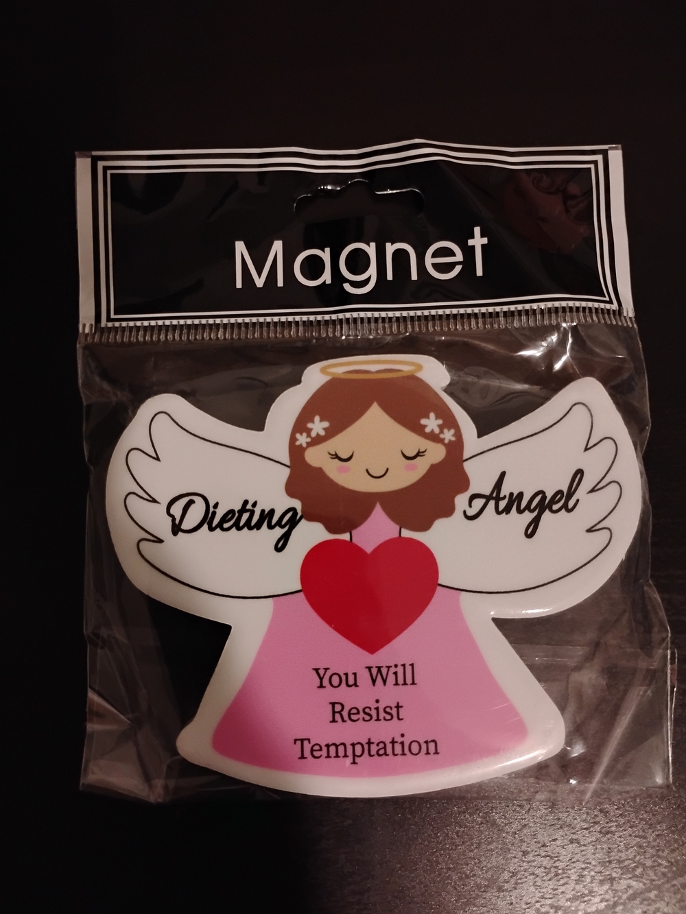 DIETING ANGEL "YOU WILL RESIST TEMPTATION" Magnet